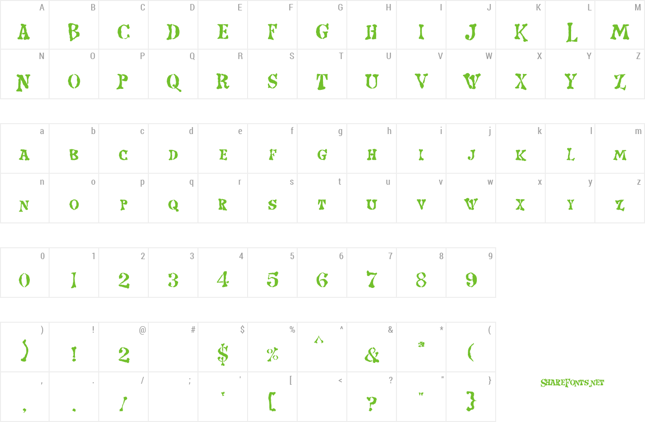 Font Strange World preview